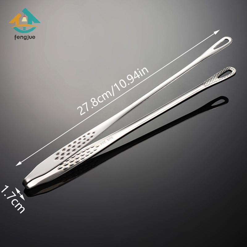 Fengjue 1 Kẹp Thực Phẩm Bằng Thép Không Gỉ Tay Cầm Dài Chống Trơn Trượt Thịt Nướng Lưỡi Bít Tết Dụng Cụ Nấu Ăn Nhà Bếp Phụ Kiện Nhà Bếp TH