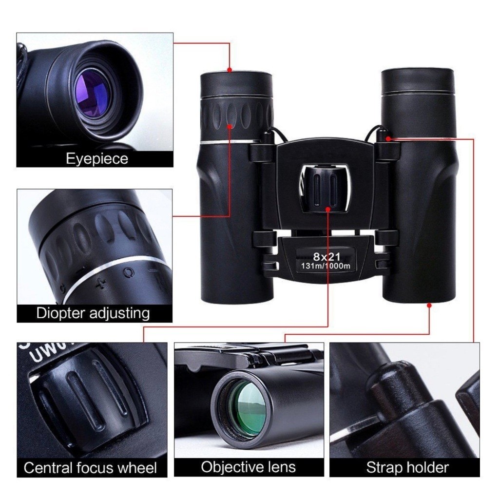 Ống nhòm 8X21 độ phân giải cao tầm nhìn ban đêm trong điều kiện ánh sáng yếu