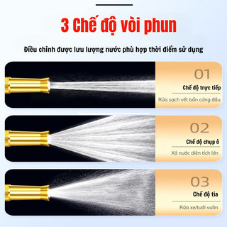 Vòi Xịt Tăng Áp IKEA MaMa - Vòi Xịt Nước Đa Năng Dùng Cho Rửa Xe, Tưới Cây, Với Lực Nước Mạnh, Có Các Dài 5m/10m/15m/20m