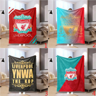 Chăn nỉ Flannel Liverpool FC in logo một mặt, dùng điều hòa, phù hợp sofa, văn phòng, tặng gia đình