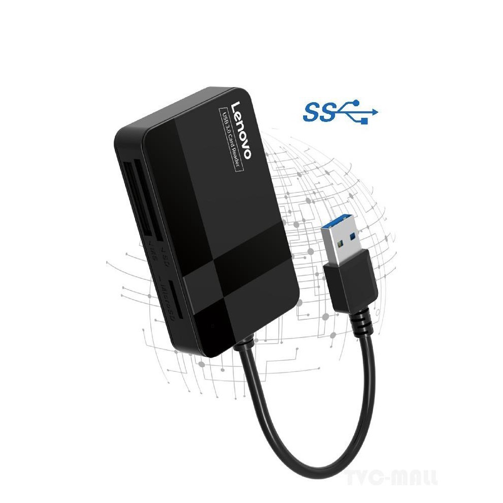 Đầu Đọc Thẻ Nhớ Đa Năng Lenovo D302 USB 3.0 ( TF/SD/CF/MicroSD ...