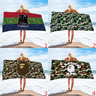 Bape Khăn Terry Một Mặt In Mềm Thấm Hút Vải Terry Khăn Tắm Khăn Đi Biển Cuộc Sống Gia Đình Đồ Dùng Phòng Tắm