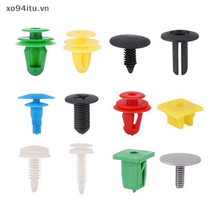Xoitu 100 Cái / bộ Đa Năng Hỗn Hợp Xe Ô Tô Đa Năng Đinh Tán Nhựa Chốt Cửa Đẩy Pin Tự Động VN