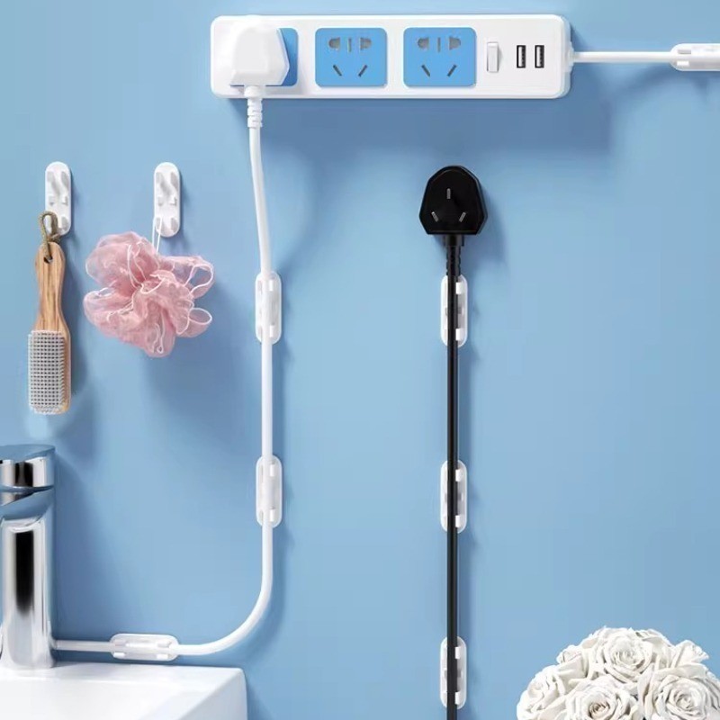 [Nổi bật] Trình quản lý cáp để bàn - Giá đỡ cố định dây - Bộ sắp xếp dây USB - Kẹp dây thả tự dính - Kẹp cố định quản lý - Dành cho văn phòng tại nhà