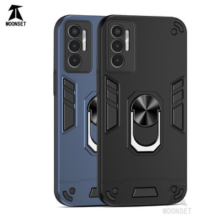 Dành Cho Tecno POVA 3 Ốp điện thoại Có Chân Đế Vòng Metel Giá Đỡ Từ Tính Lưng Cứng Mềm TPU Cạnh Chống Sốc Chống Rơi Mỏng Bao