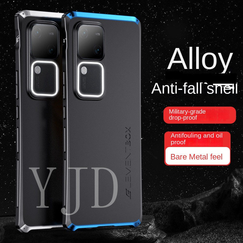 Ốp YJD Cho Vivo V30 Pro Kim Loại Nối TPU Mờ Vỏ Điện Thoại Chống Sốc