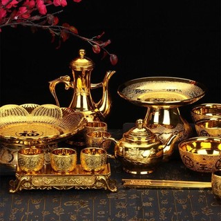 Nồi trà ARTISANU, Cốc trang trí chùa vàng trang trí, Kính rượu cổ điển gia đình