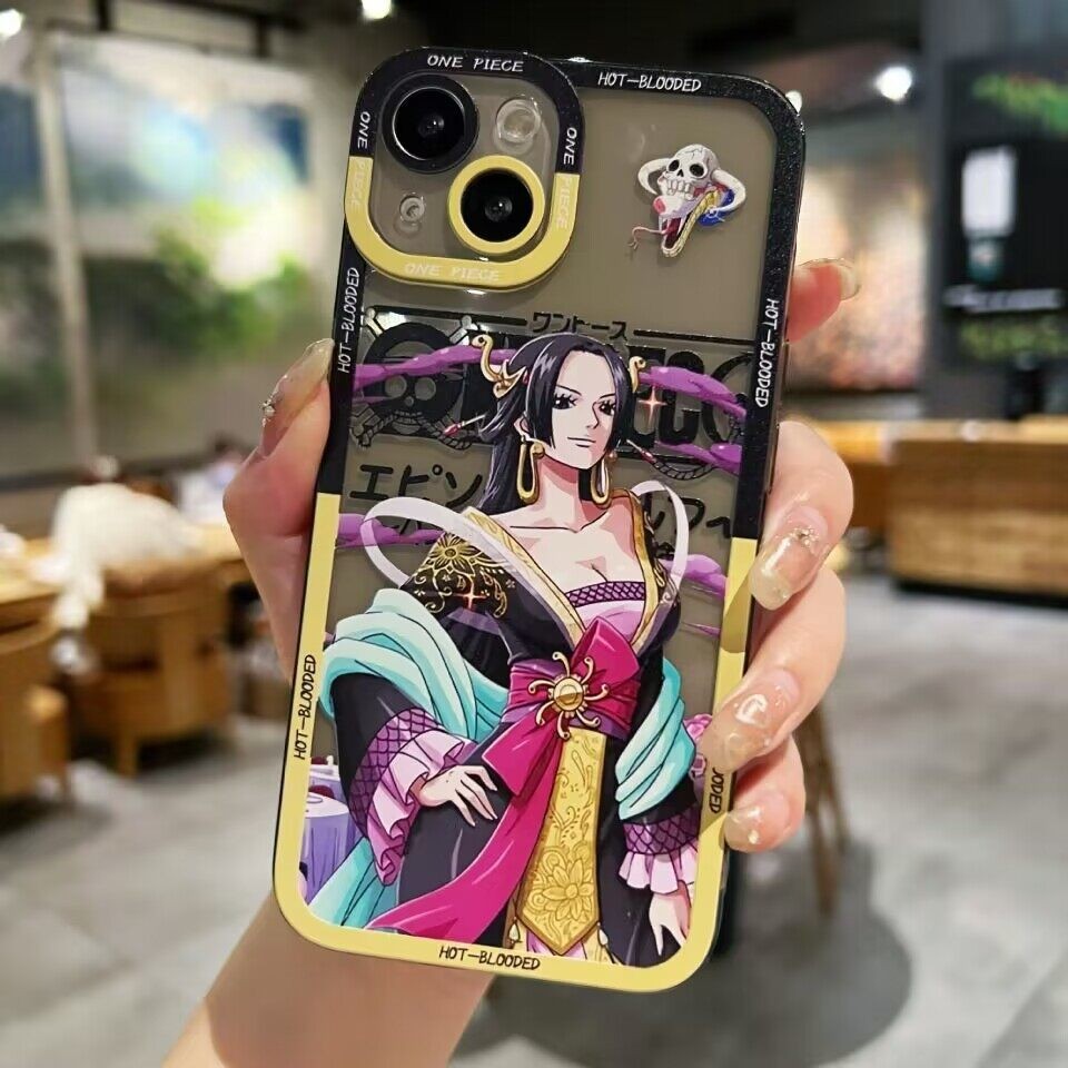 Ốp Điện Thoại One Piece Hoạt Hình Tương Thích Cho IPhone 11 12 13 14 Pro Max Plus X XS XR XSMAX 6s 6 8 7 Plus SE 2020 Vỏ Nami Robin Luo Anime Hancock Mềm TPU Trong Suốt