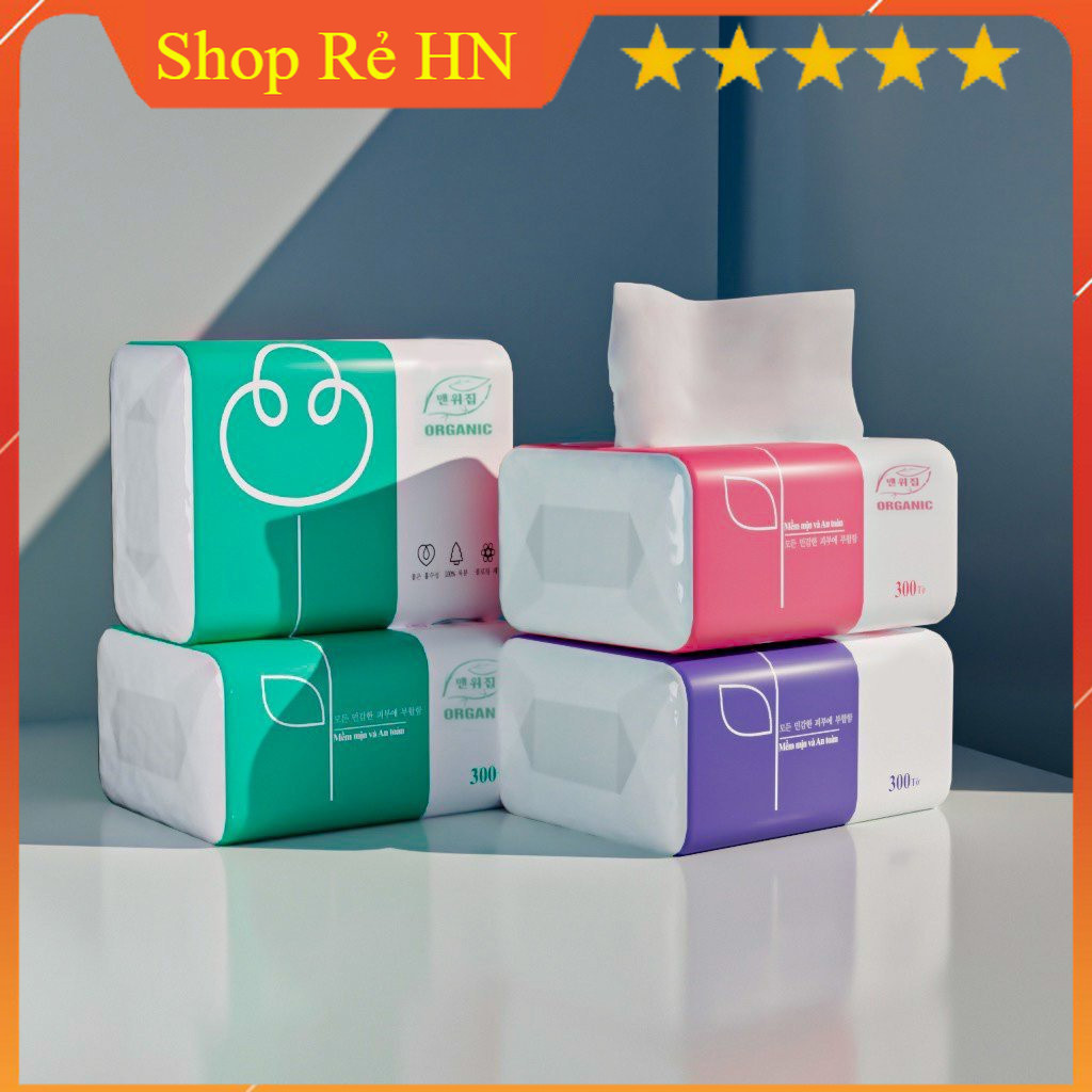 Thùng 30 gói giấy ăn rút organic hàng chuẩn cao cấp, dai mịn đẹp DED ...