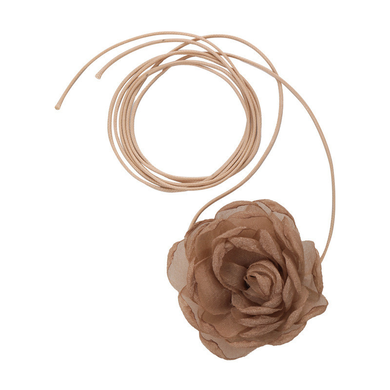 Nhiều Màu Hoa Hồng Phối Ren Vòng Cổ Pháp Nguyên Chất Desire choker Cổ Vòng Cổ Xương Cổ Dây Xích Phụ Kiện