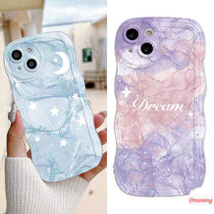Ốp Lưng Cho Redmi Note 13 12 11 10 9 8 7 6 5 Poco X5 M3 Pro C65 C50 C55 C31 A3 A1 A2 Plus 13C 12C 11A 10A 10C 9C 9A 9T Hình Bầu Dục Mắt Lớn Họa Tiết Sóng Họa Tiết Họa Tiết Giấc Mơ Mặt trăng và ngôi sao
