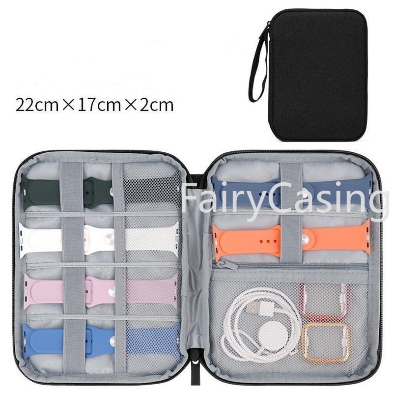 Dây đeo đồng hồ thông minh Bộ sắp xếp lưu trữ đa chức năng cho Apple band 20MM 22MM 9 8 7 6 5 4 3 2 1 Pro Hộp dây đeo đồng hồ di động cho Apple Watch Túi du lịch Túi giữ 10-15 dây