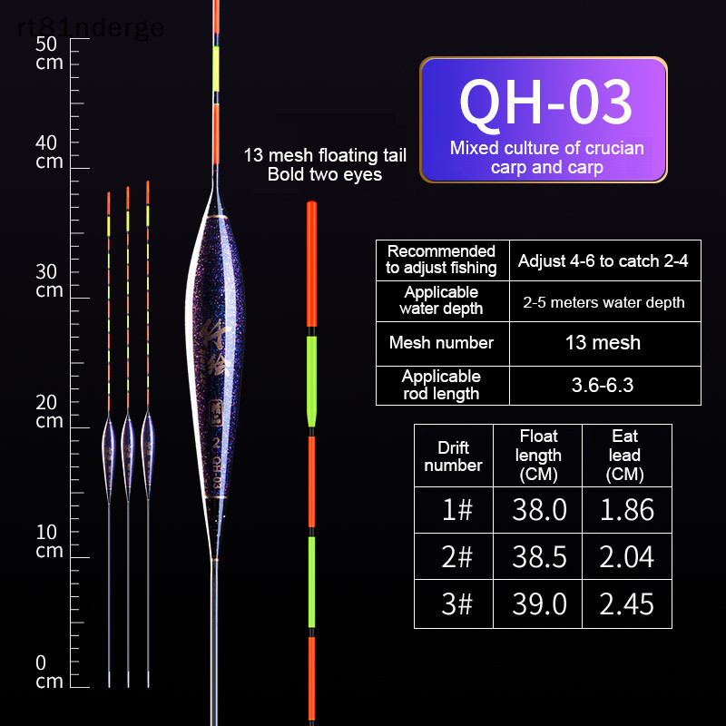 Ge Cao Cấp Dày Hơn Đuôi Cá Phao Siêu Mắt-Catching Nano Phao Nông Nước Trôi Vỏ Độ Bền Dài Điều Lớn Phao Câu Cá Hoang Dã Cá Chép Câu Cá Câu Cá n