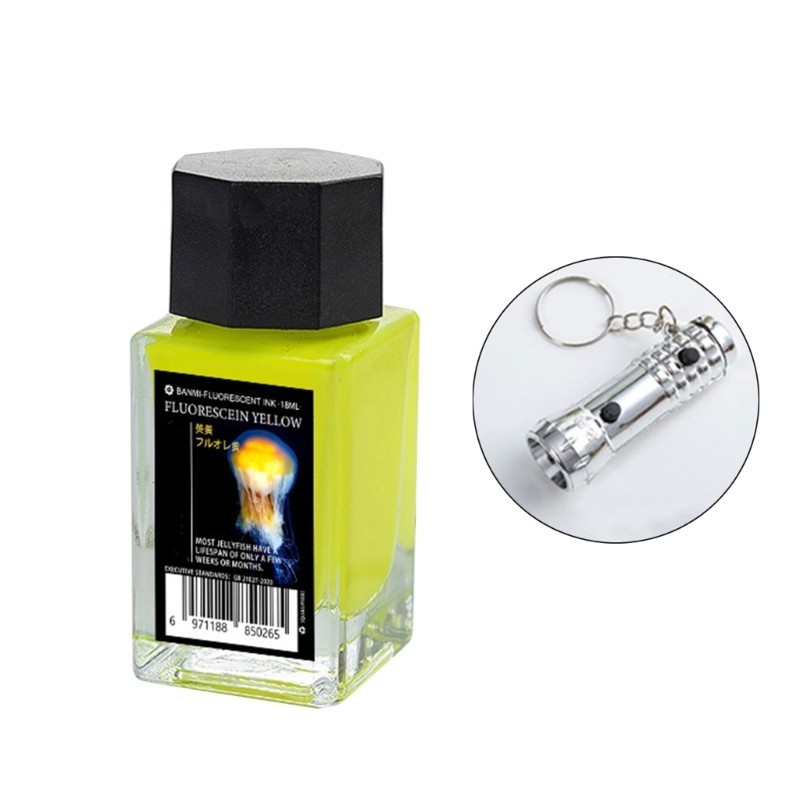 Tầm nhìn 18ml Mực vô hình đầy màu sắc có đèn UV để minh họa Nghệ thuật Thư pháp Vẽ mực thư pháp để nhúng thủy tinh