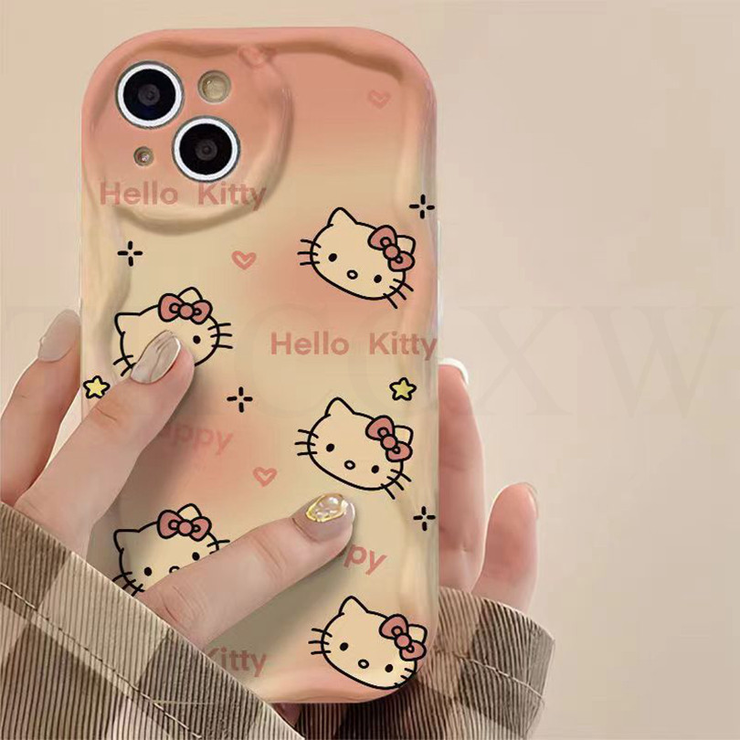 Ốp Điện Thoại Anime Cat Hoạt Hình Dễ Thương Cho Xiaomi 13T 14 Pro 12 12X 13 Mi 11 Lite Poco M6 Pro X6 X3 Pro X3 NFC M5S C65 C55 C40 C31 Sáng Tạo Mềm 3D Mờ Sóng Cong Cạnh