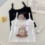 GAVESTO Tank Top, Áo không tay in họa tiết thỏ nhẹ nhàng, Áo Vest nhân quả gợi cảm ngọt ngào dễ thương mùa hè