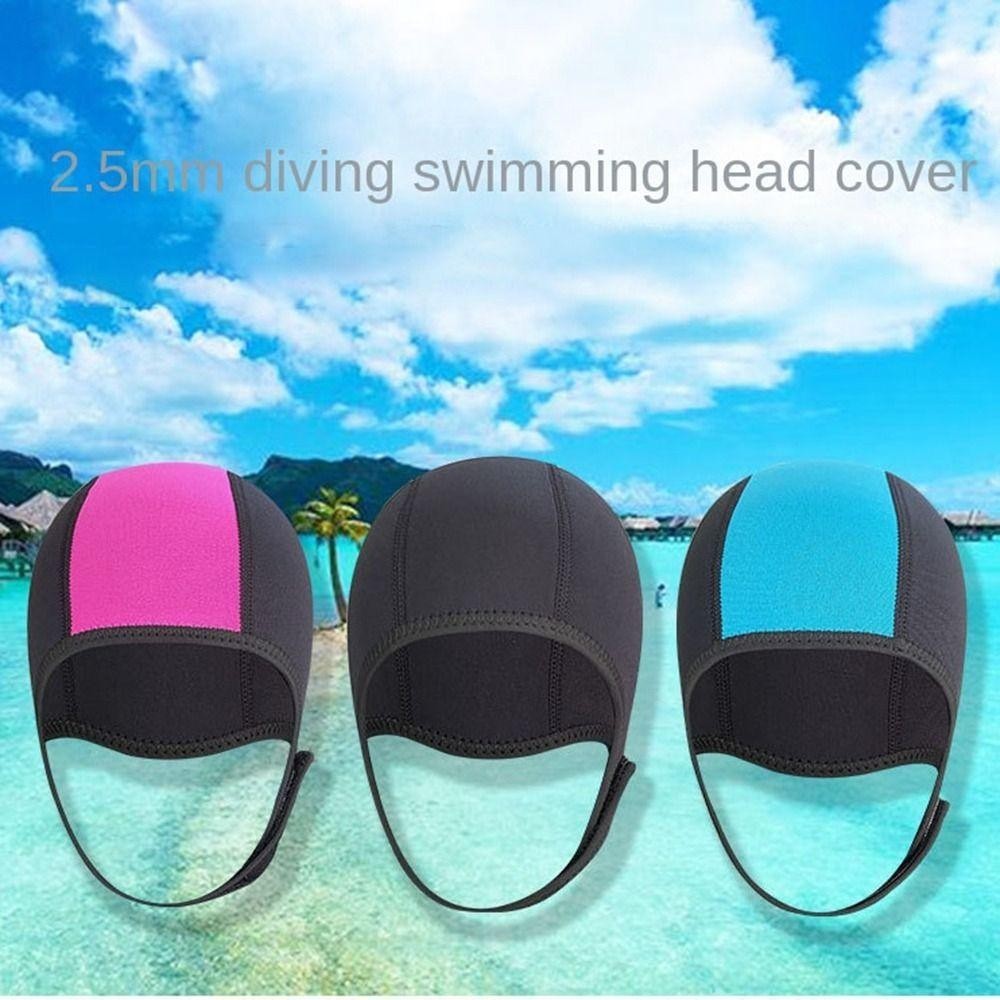 Mũ lặn cao su tổng hợp FEDAOG, Mũ bơi dày 2,5mm, Mũ trùm đầu giữ nhiệt bằng Nylon nam nữ