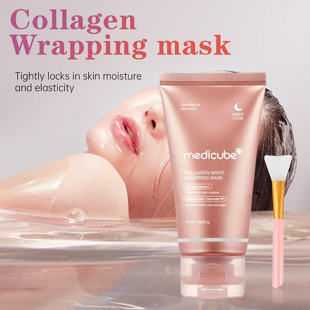75ml Collagen Tear off Facial Mask Nhẹ nhàng Làm sạch mặt nạ dưỡng ẩm Mặt nạ Peel-off Tear C9p0