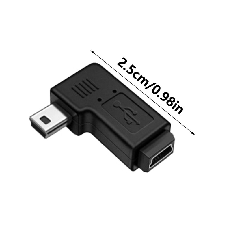 Cinnam 90 Độ Trái Phải Góc Mini USB 5Pin Nam Sang Nữ Nối Dài Adapter