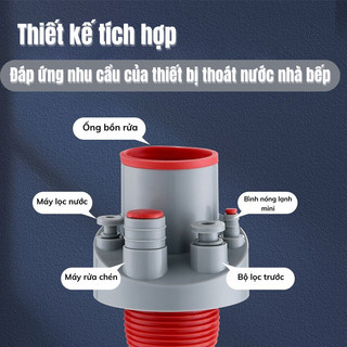 Bộ Van Khớp Nối Myd.23 5in1, Ngăn Mùi Hiệu Quả Cho Nhà Bếp