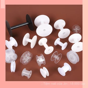 Cuộn trong suốt tròn để cuộn sợi, chỉ cotton, chỉ len, ống lưu trữ dây câu, khay cuộn rỗng bằng nhựa