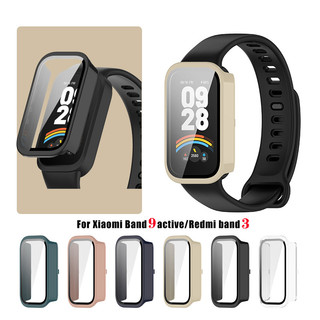 Vỏ PC cứng Kính cho Xiaomi Band 9 Active Phim bảo vệ màn hình hoạt động cho Redmi Band 3 Vỏ bọc toàn bộ Vỏ