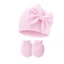 Găng tay chống trầy xước Pealike Bộ mũ bệnh viện bằng vải Cotton ấm áp thoáng khí cho trẻ sơ sinh