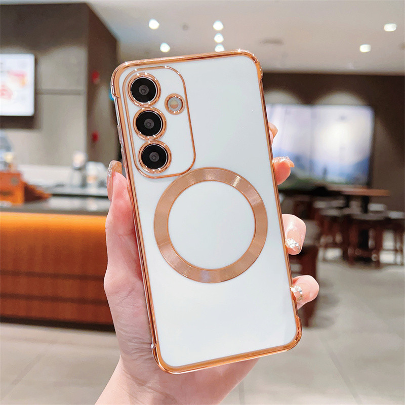 Ốp Điện Thoại Mềm Mạ Từ Tính Không Dây Cho Samsung Galaxy S24 S23 Ultra S24 Plus S23 S20 FE Samsung S24 Ultra
