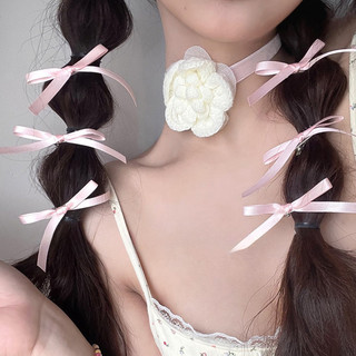 Kẹp Tóc Nơ Satin Nhiều Màu Xinh Xắn Cho Bé Gái