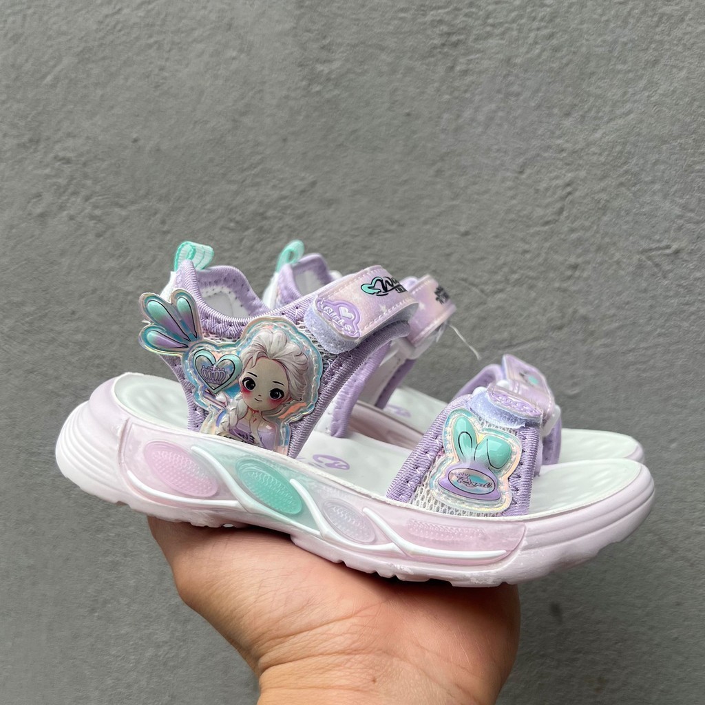 sandal bé trai bé gái dép quai hậu cho bé êm chân khâu đế công chúa chống tượt QCCC full box size đại A12 B12
