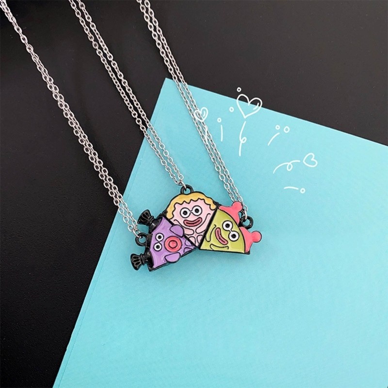King 5 Miếng Vòng Cổ Tình Bạn Người Bạn Thân Nhất Pizza Mặt Dây Chuyền Vòng Cổ