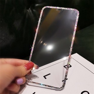 Phim cường lực viền lấp lánh sang trọng cho Iphone 13 12 11 Pro Max Xs Max Xr SE 2020 8 7 6Plus Full màn hình chống rơi