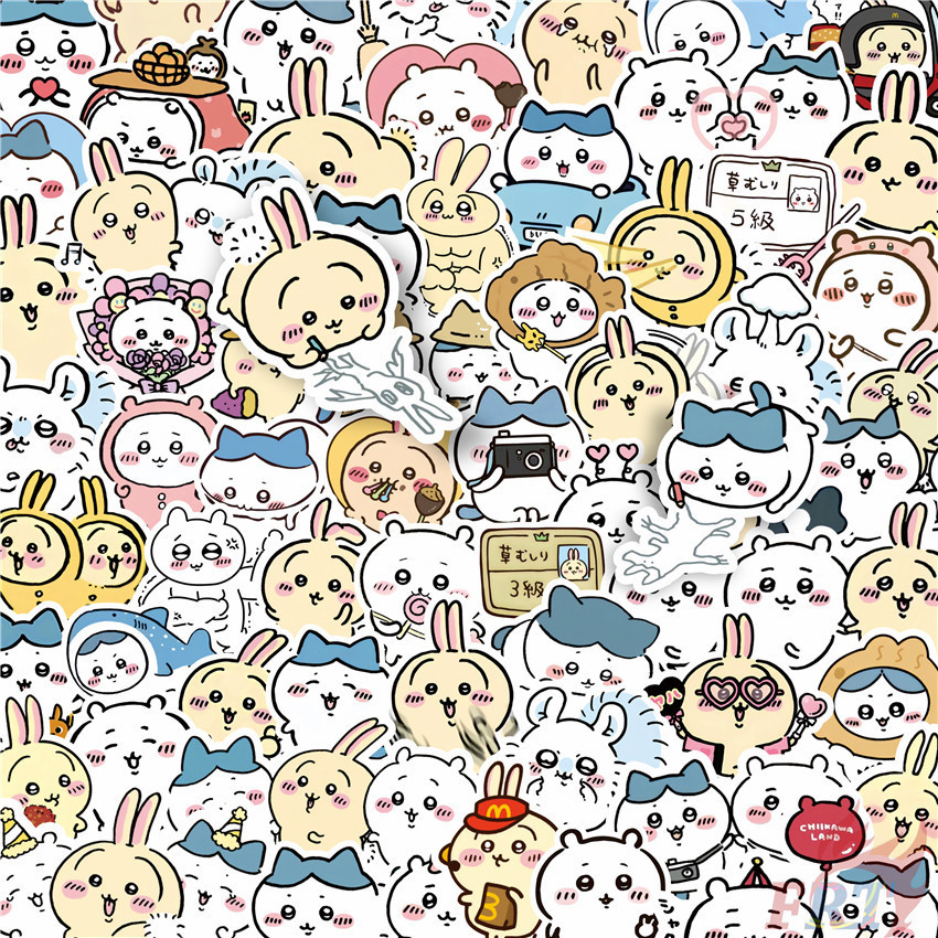 100Pcs/Set Chiikawa Stickers DIY Fashion Decals Doodle Stickers ...