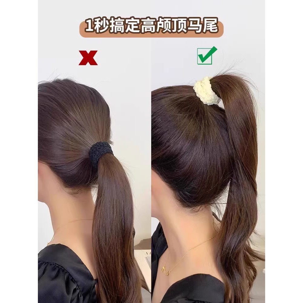 Dày Cao Đuôi Ngựa Đầu Tính Khí Đơn Giản Dây Cao Su Đàn Hồi Cao Dây Tóc Tóc Vòng Nữ Phụ Kiện Tóc