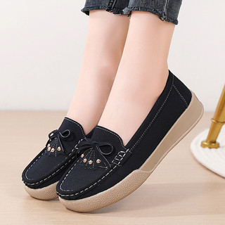 Giày Moccasin Nữ Da Thật Thoáng Khí Giày Dép Đế Mềm Thoải Mái Chống Trơn Trượt Sẵn Sàng Giao Hàng Với Giày Nữ Còn Hàng Miễn Phí Vận Chuyển