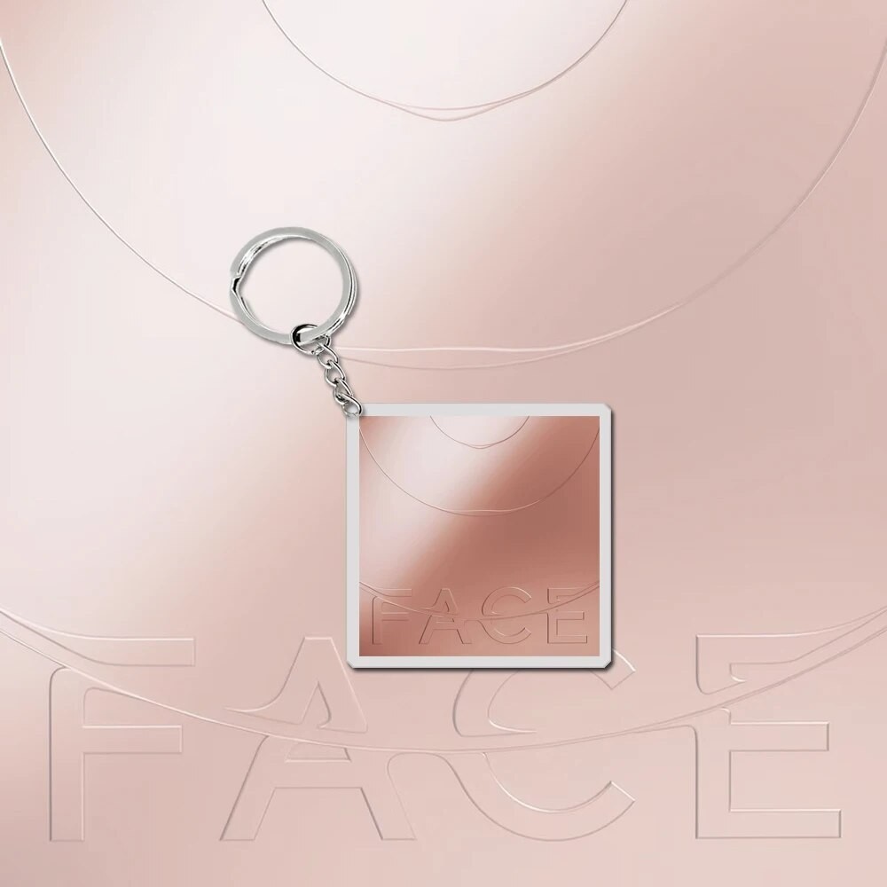Móc khóa  SEVEN SOLO 3D GOLDEN LAYOVER FACES AGUST D INGIDO Yoongi Phụ kiện trang trí túi xách Balo