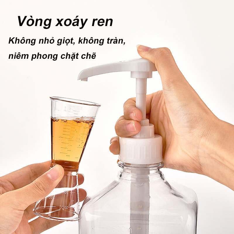 【1600ml】Bình Bơm Đựng Xịt Siro(kèm Cả Vòi Bơm)  ，Có Vòi Pump Định Lượng (5ml / 10ml)