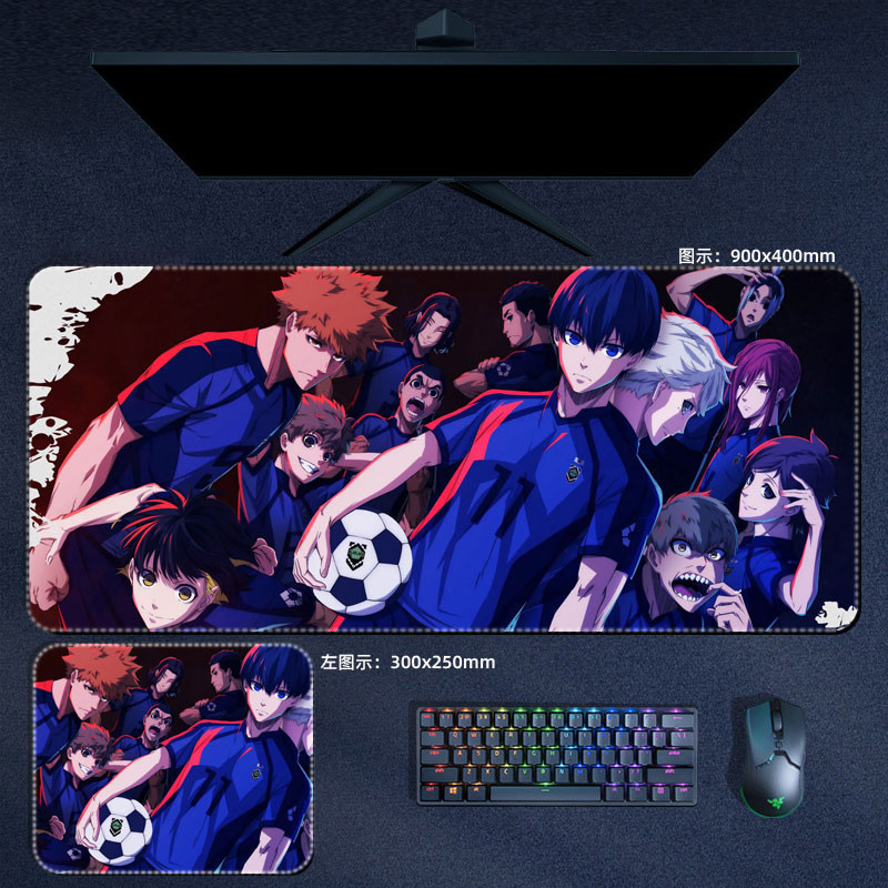 90x40cm Anime Blue Lock Game Miếng Lót Chuột Lớn Lsagi Yoichi Meguru Rin Mousepad Máy Tính Laptop Game Thủ Miếng Lót PC Phụ Kiện Chơi Game Thảm Để Bàn