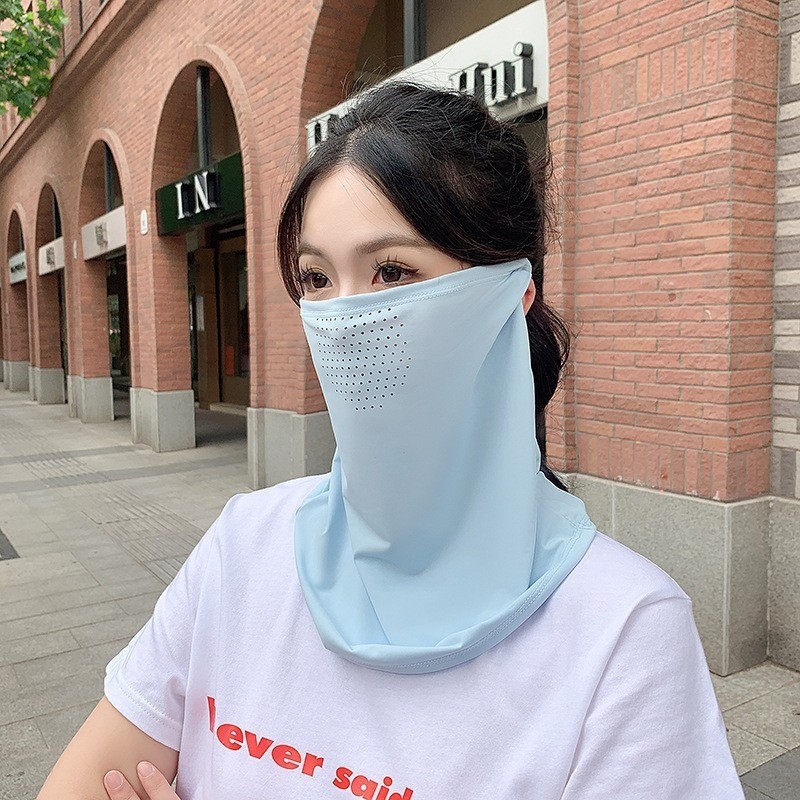 Mặt nạ chống nắng nam nữ ​- Bọc cổ chống tia cực tím ​- Ice Silk Chống Nắng Thoáng Khí ​- Dành cho xe đạp, lái xe, chạy bộ ​- Khăn mặt thể thao ngoài trời mùa hè