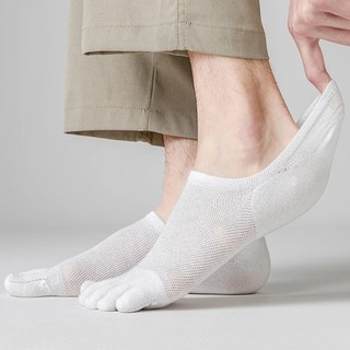 Tất lưới mỏng năm ngón - thấm mồ hôi, chống trượt - Tất thuyền ngón chân mùa hè - Dành cho nam giới - Vớ mắt cá chân riêng biệt - Tất ngắn cắt thấp - Vô hình, thoáng khí