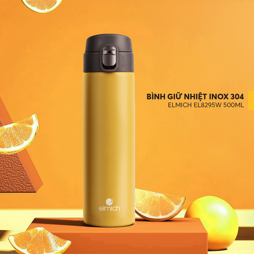 Bình Giữ Nhiệt 500ml Elmich EL-8295 | Bình Nước Giữ Nhiệt INOX 304, Elmich Chính Hãng