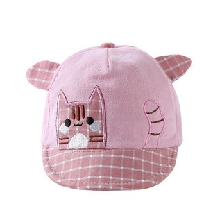 Mũ bóng chày cotton mềm mại có họa tiết hoạt hình chú mèo dễ thương. Thích hợp cho bé trai và bé gái từ 6-36 tháng