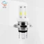 Bóng Đèn Pha Xe Máy H4 LED 3 Mặt COB Đèn Moto Cao Chùm Thấp Xe Máy Phụ Kiện Gốm LED 12V VN