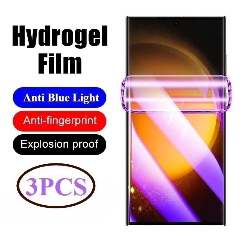 Dành Cho Samsung Galaxy Note S21 S20 20 10 9 8 Plus Ultra FE Lite 5G 4G 3 Cái HD Trong Suốt Mềm Hydrogel Phim Chống Ánh Sáng Xanh Chống Cháy Nổ Bảo Vệ Màn Hình Điện Thoại