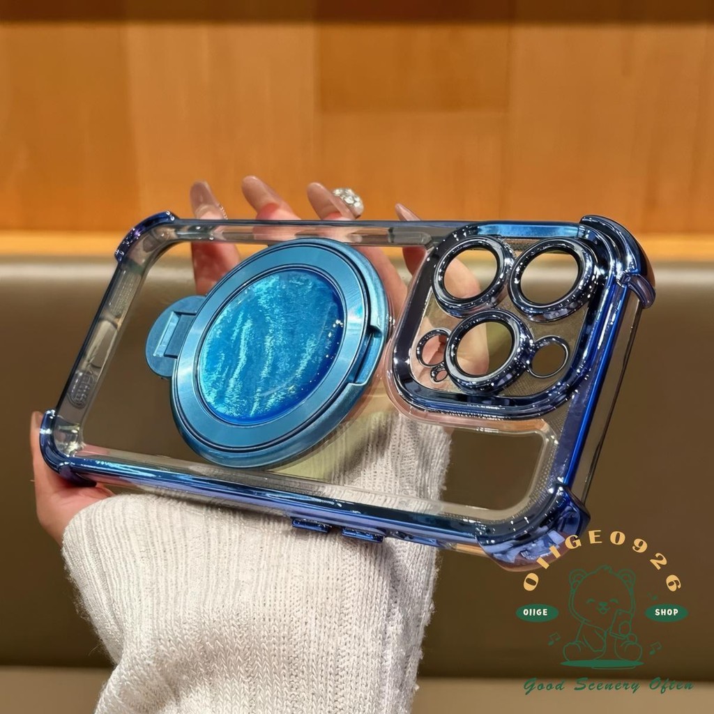 【 Ốp iphone16 】 Ốp điện thoại dạng keo nhỏ giọt có giá đỡ từ tính iphone16 Pro Max 15 14 13 12 11 cho vỏ iPhone Vỏ mềm silicon TPU chống sốc