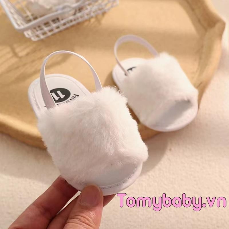 Dép Bé Gái Sang Trọng Chống Trơn Trượt Đế Mềm Tập Đi Prewalker First Walkers Giày