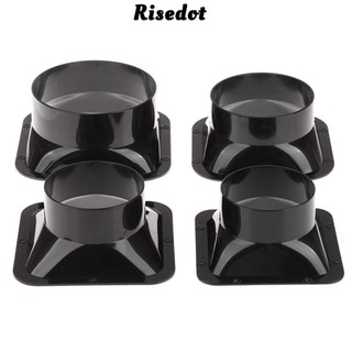Đầu nối mặt bích treo tường RISEDOT, Khớp nối ống thông gió màu đen ABS, Phụ kiện gia đình Kết nối ống dẫn khí Nhà bếp