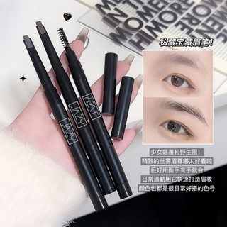 Trong vòng một tuần 1800 + Người chiến đấu Bút chì kẻ mày JAZY đơn siêu mịn hai đầu chống thấm nước chống mồ hôi lâu trôi Rễ tự nhiên rõ ràng cho người mới bắt đầu Bàn chải lông mày đầu phẳng 25