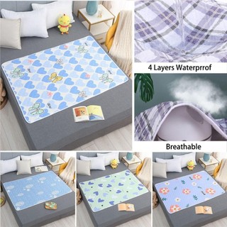 THEHOMECO Bed Wetting Incontinence Cover, Underpads ngủ chống rò rỉ thân thiện với da, Tấm lót chống thấm ba lớp thoải mái 100 * 150cm dành cho người cao tuổi [Hot]