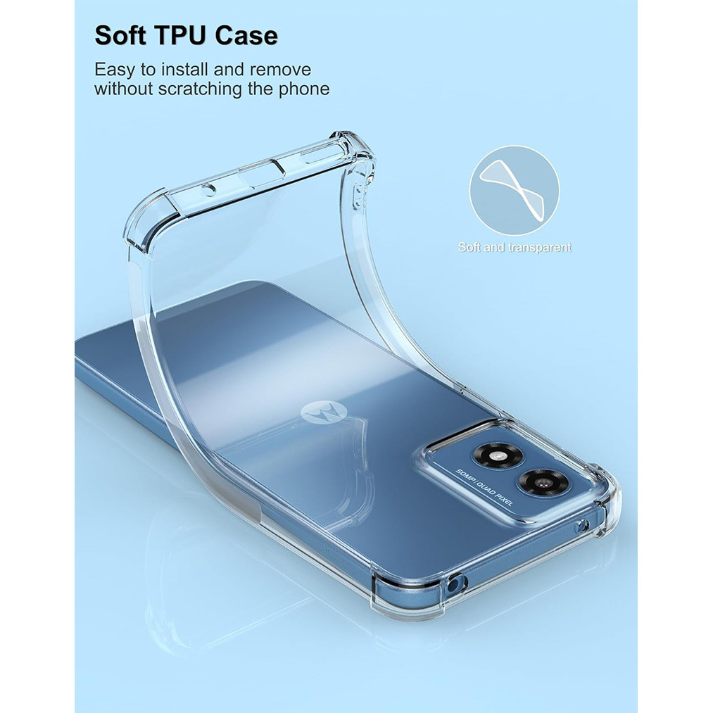 Dành Cho Motorola Moto G Play 4G 2024 2023 2021 Vỏ Mềm Chống Sốc Pha Lê Gel Trong Suốt TPU Vỏ Chống Sốc